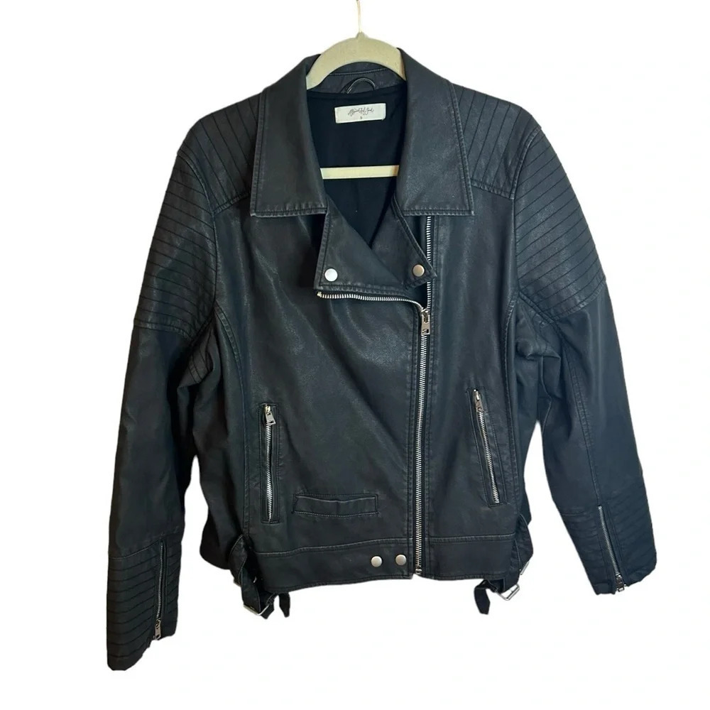 A BEAUTIFUL SOUL FAUX LEATHER MOTO JACKET
